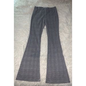 Plaid Bell Bottom Pants